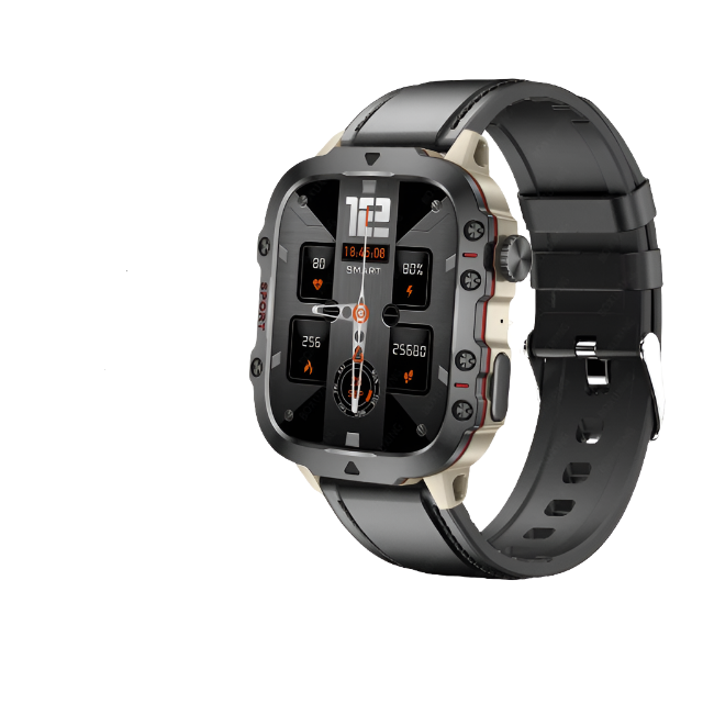 Rugged Military GPS Smart Watch - AMOLED 1.96" HD Display-0